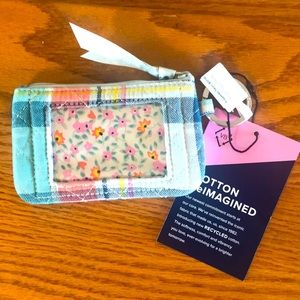 Vera Bradley Zip ID Case ‘Pastel Plaid’